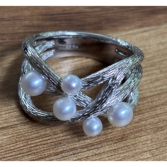 Effy Jewelry - Effy 925 Sterling Silver Pearl Ring Size 7